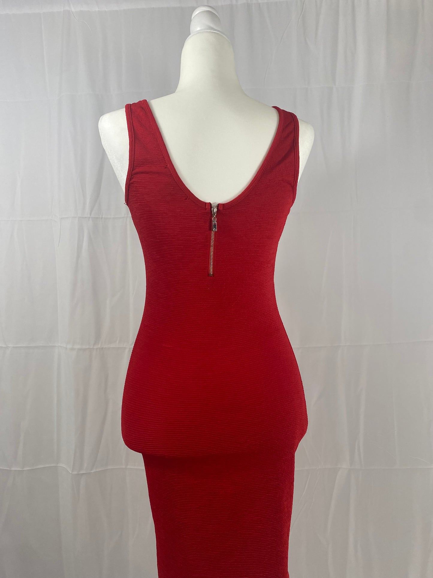 Red bodycon mini dress